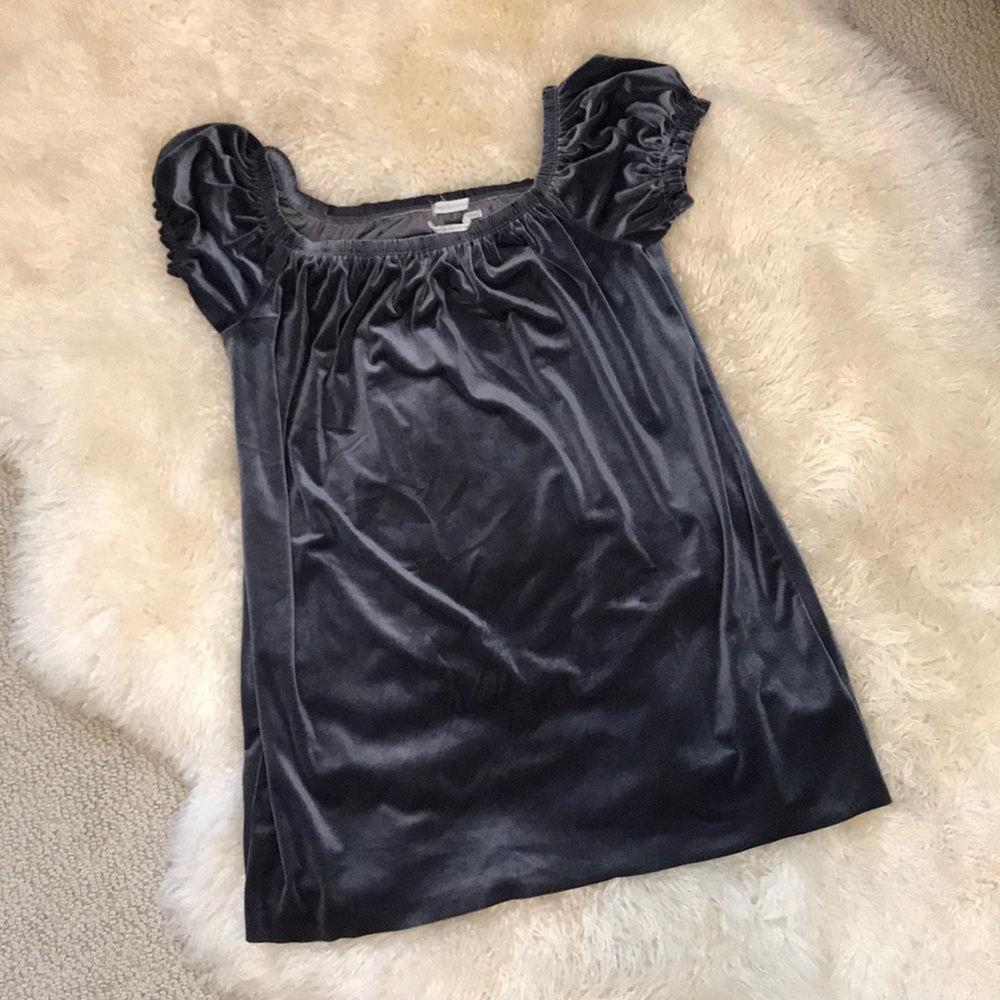 Urban Outfitters Silver Velvet Like Dress Sz Med